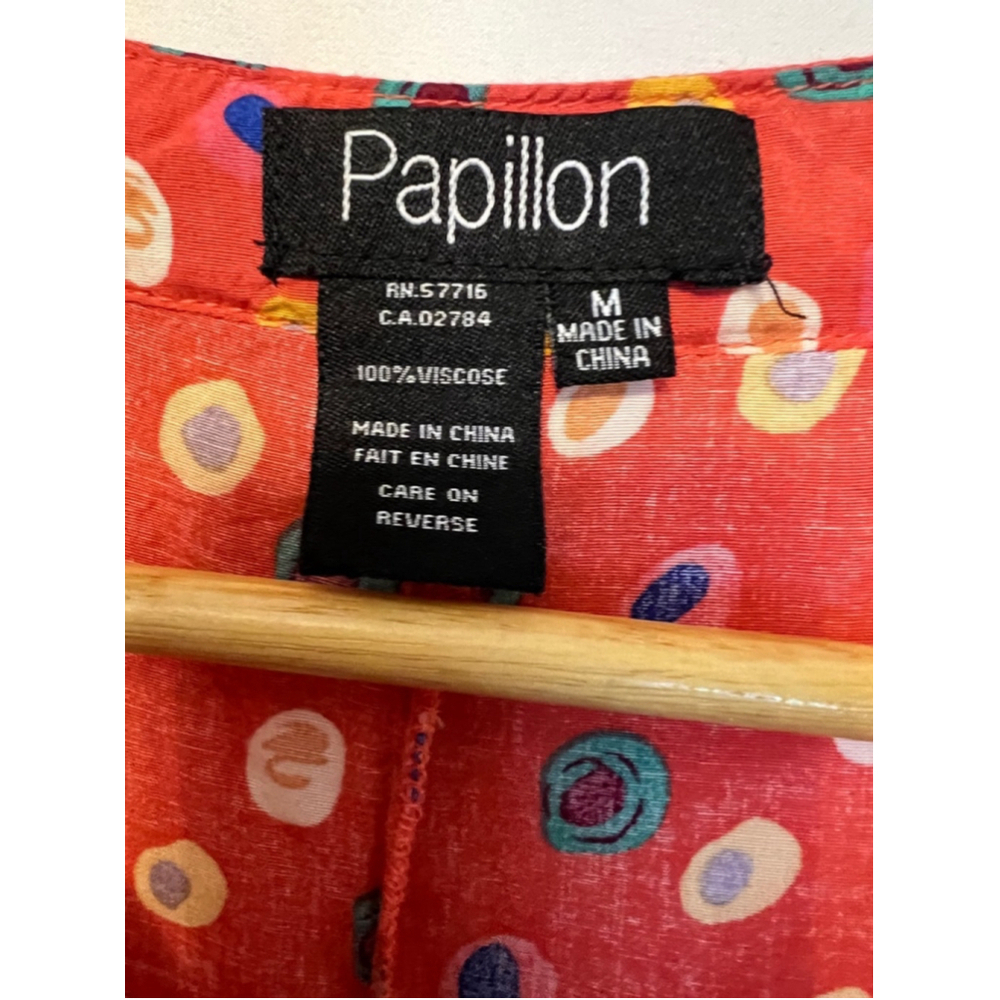 Papillon Red Multicolour Dot Print Shift Dress Women’s Medium Sleeveless - Picture 10 of 10